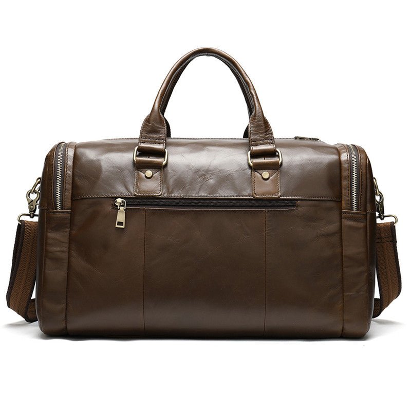 Business Casual Large Luxury Leather Travel Bag - Classic Leather Bag
