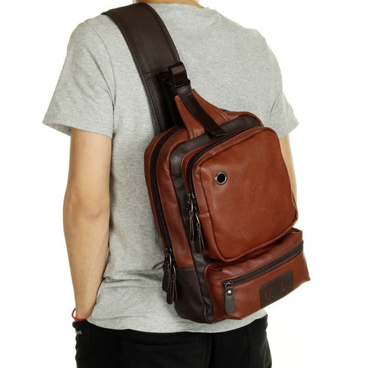 Men's Casual Shoulder Crossbody Bag - Classic Leather Bag
