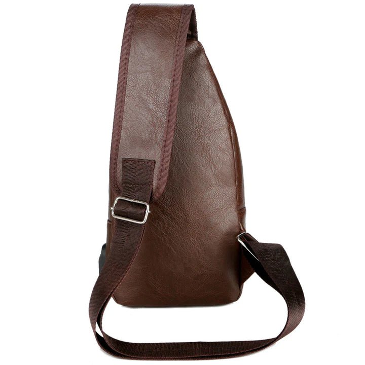 Men's Classic Leather Shoulder Bag - Classic Leather Bag