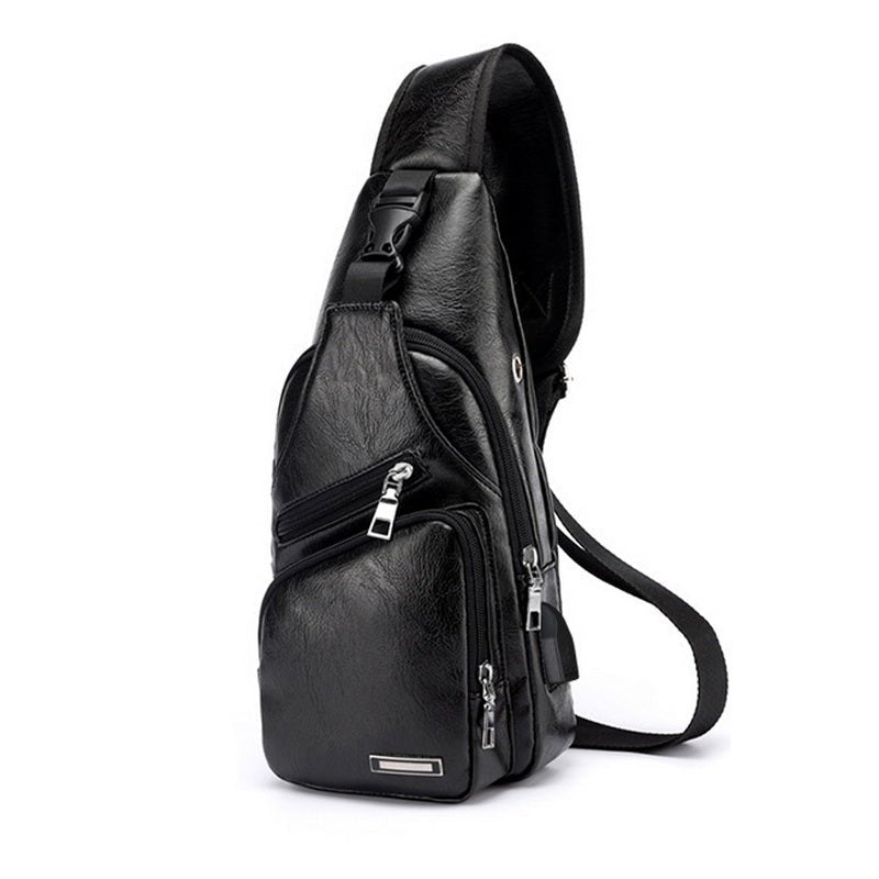 Men's Classic Leather Shoulder Bag - Classic Leather Bag