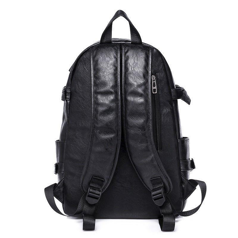 Men's Large Capacity Computer Backpack - Classic Leather Bag