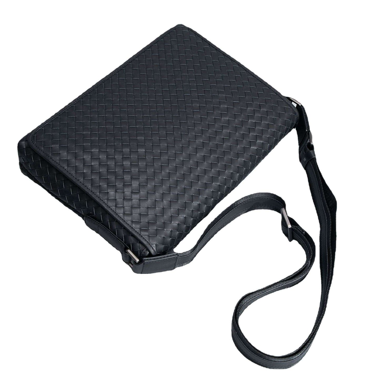 Men's Luxury Business Casual Leather Woven Messenger Bag - Classic Leather Bag
