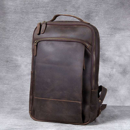 Men's Luxury First Layer Cowhide Leather Computer Bag - Classic Leather Bag