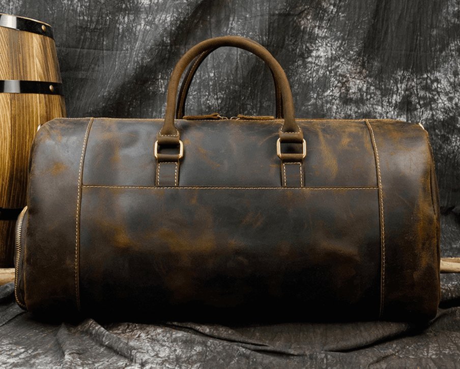 Men's Luxury Large Leather Travel Bag - Classic Leather Bag