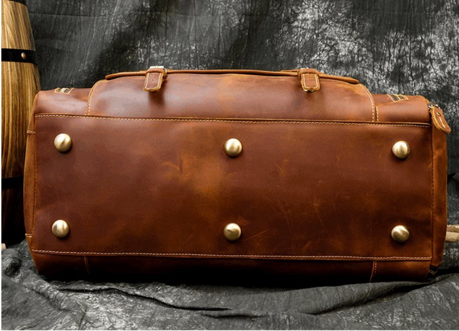 Men's Luxury Large Leather Travel Bag - Classic Leather Bag