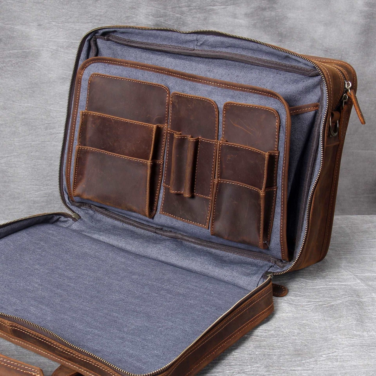 Men's Luxury Leather Medium Laptop Bag - Classic Leather Bag