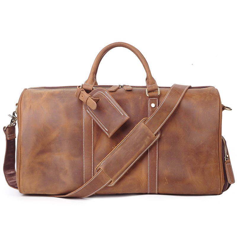 Men's Luxury Leather Retro Hand Luggage Bag - Classic Leather Bag