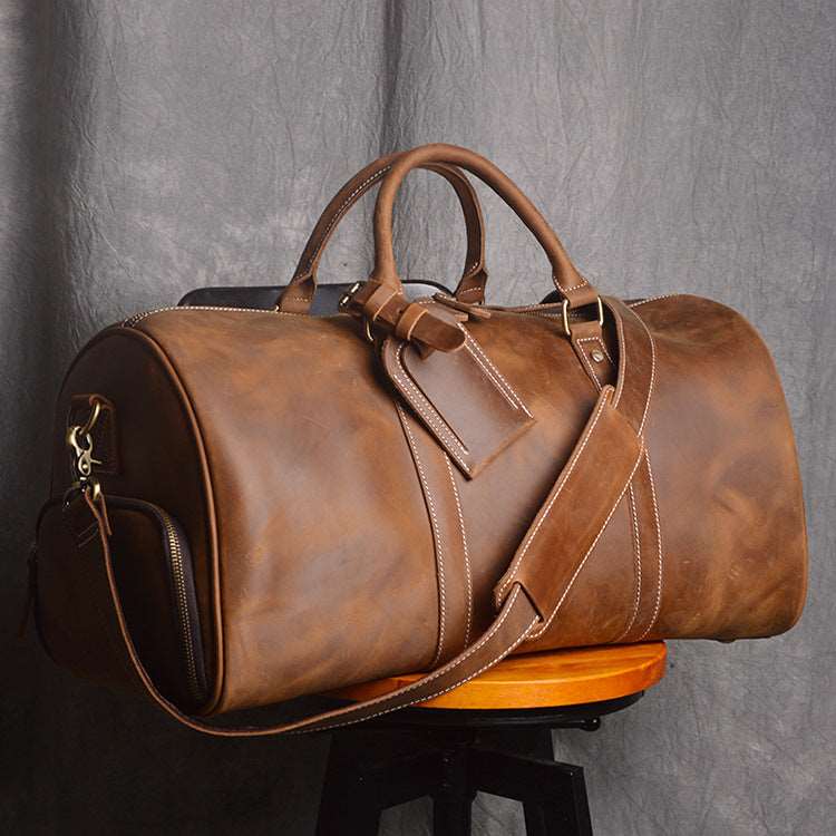 Men's Luxury Leather Retro Hand Luggage Bag - Classic Leather Bag