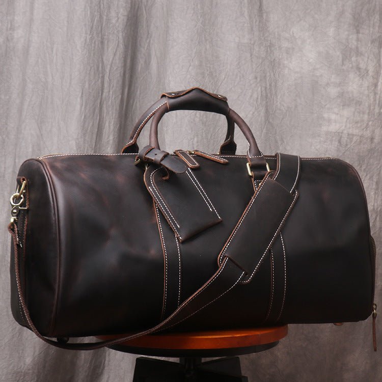 Men's Luxury Leather Retro Hand Luggage Bag - Classic Leather Bag