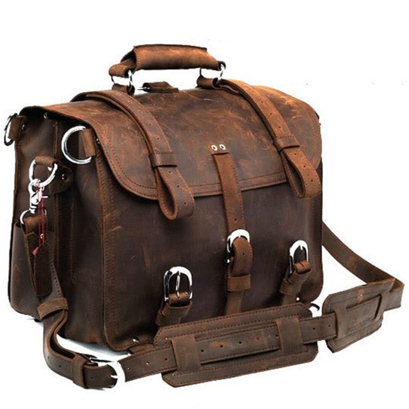 Men's Luxury Leather Travel Bag - Classic Leather Bag