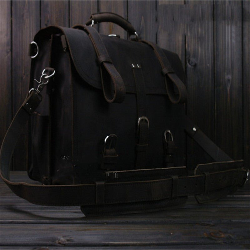 Men's Luxury Leather Travel Bag - Classic Leather Bag