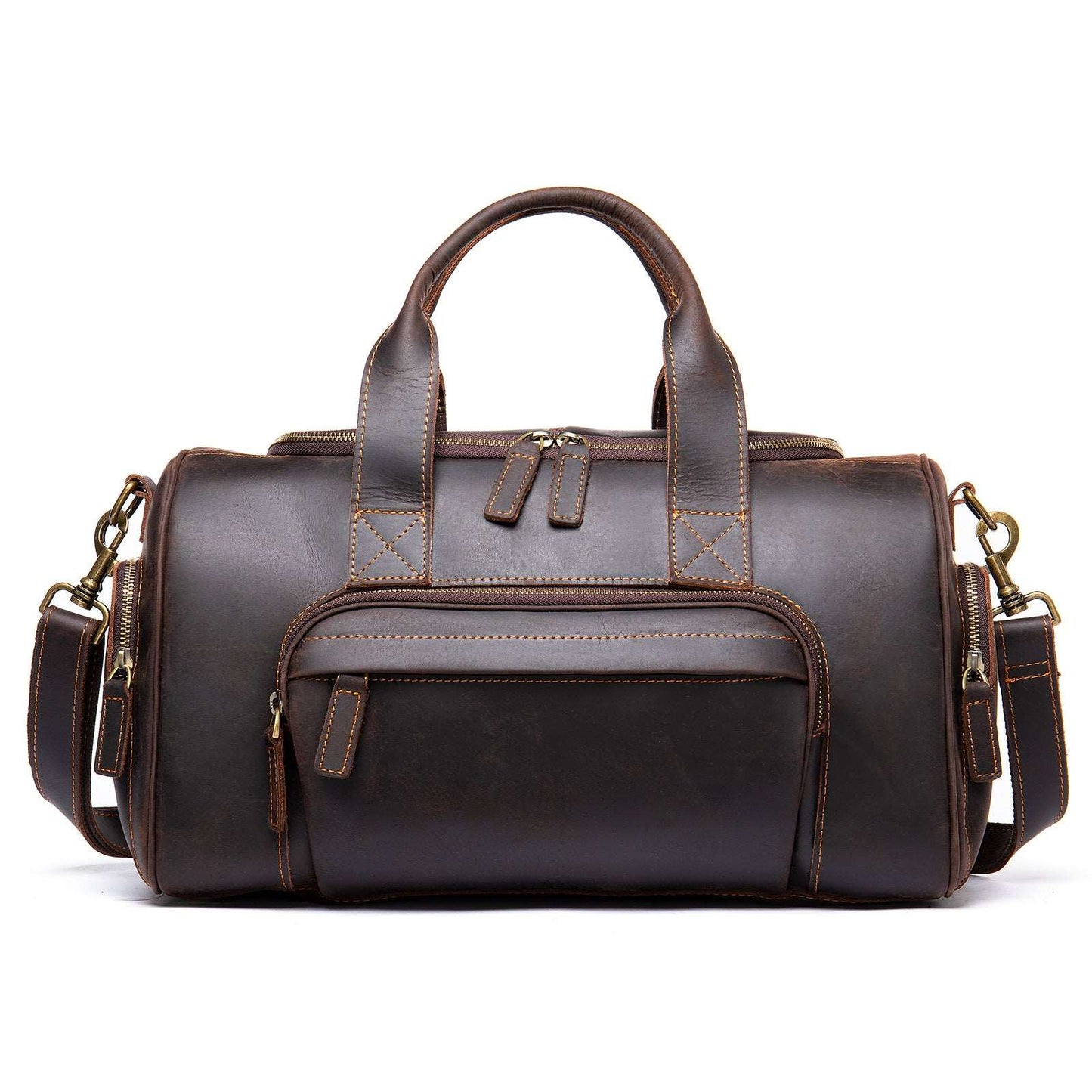 Men's Luxury Retro Leather Large Capacity Luggage Bag - Classic Leather Bag