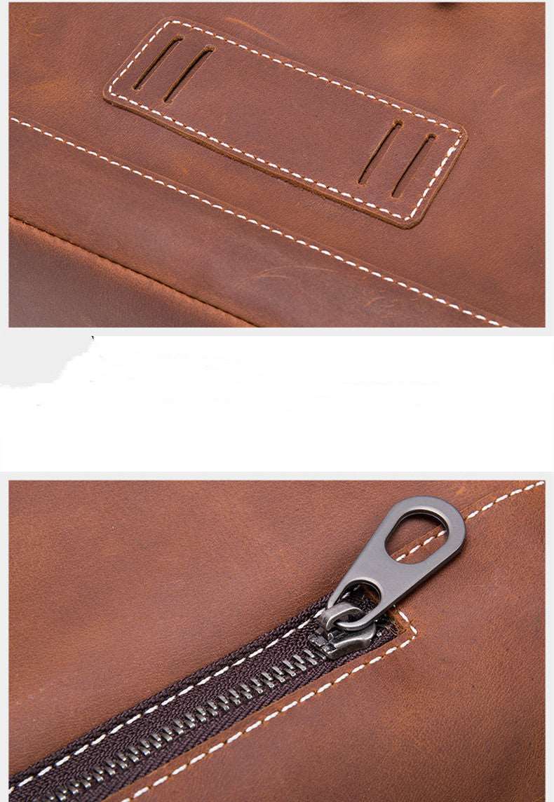Men's Luxury Retro Leather Outdoor Travel Backpack - Classic Leather Bag
