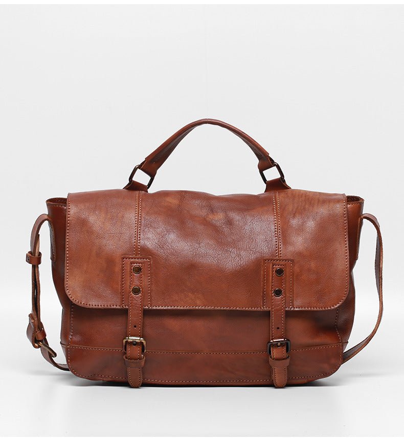 Men's Luxury Retro Leather Shoulder Bag - Classic Leather Bag