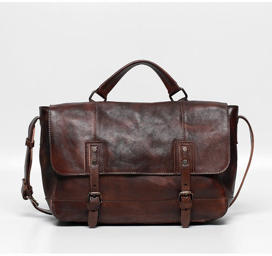 Men's Luxury Retro Leather Shoulder Bag - Classic Leather Bag