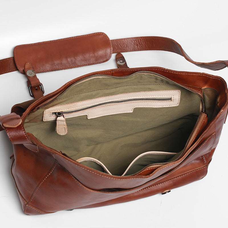 Men's Luxury Retro Leather Shoulder Bag - Classic Leather Bag