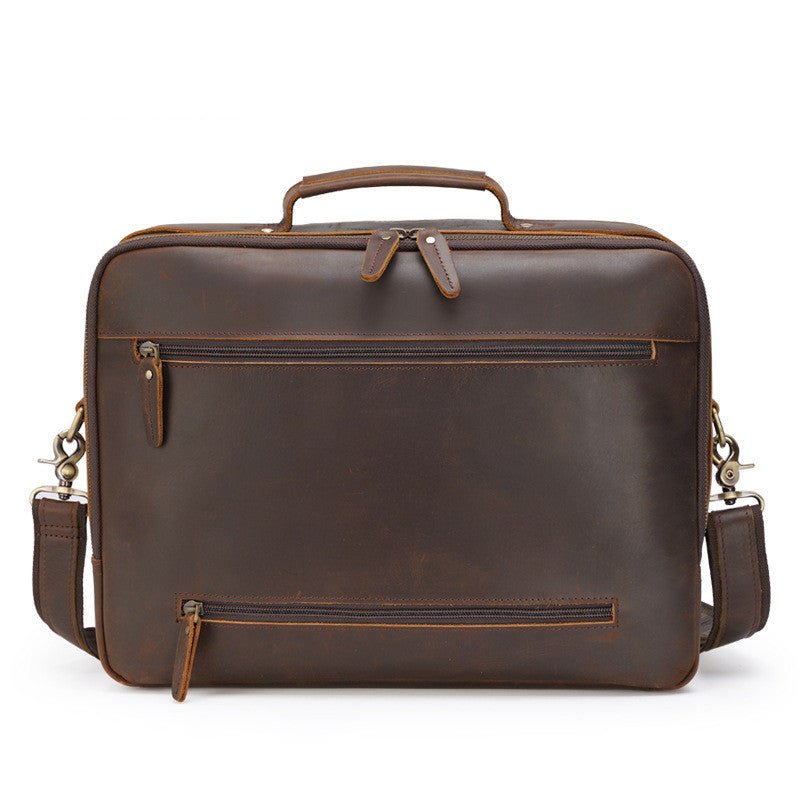 Men's Luxury Vintage Leather Briefcase Laptop Bag - Classic Leather Bag
