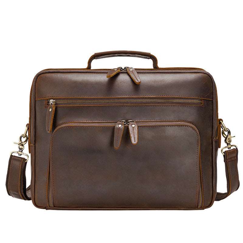 Men's Luxury Vintage Leather Briefcase Laptop Bag - Classic Leather Bag