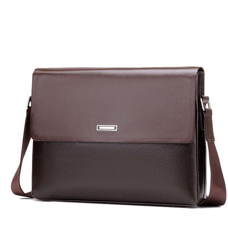 Men's Microfiber Synthetic Leather Messenger Bag - Classic Leather Bag