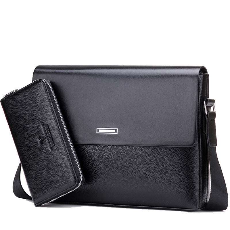 Men's Microfiber Synthetic Leather Messenger Bag - Classic Leather Bag