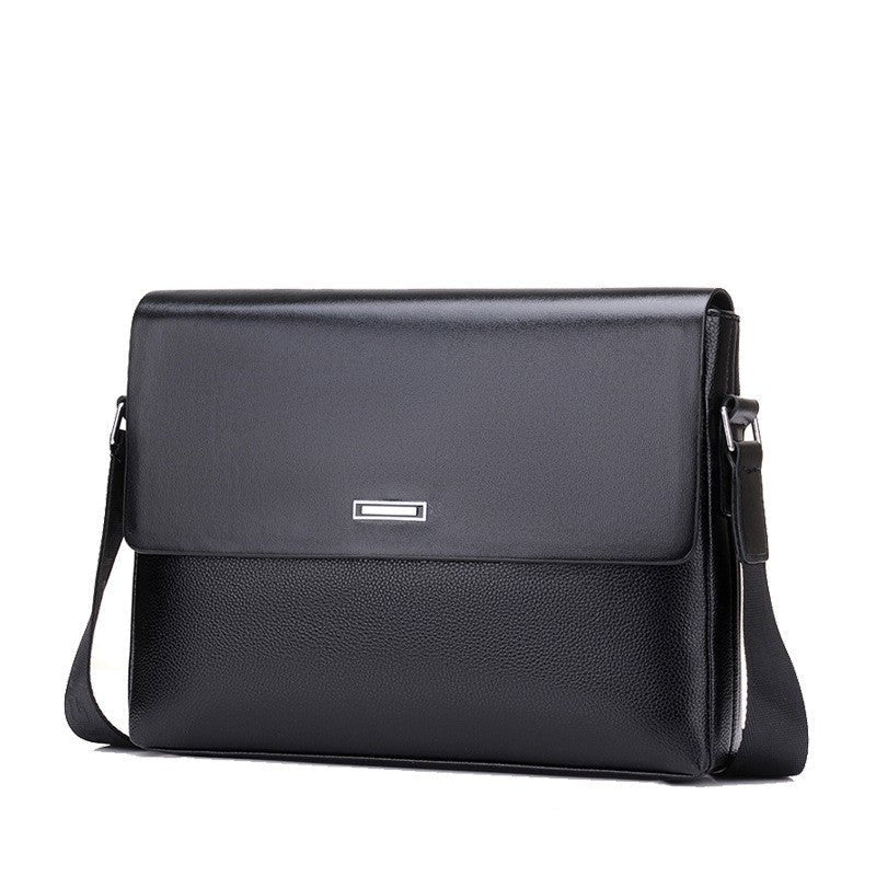 Men's Microfiber Synthetic Leather Messenger Bag - Classic Leather Bag