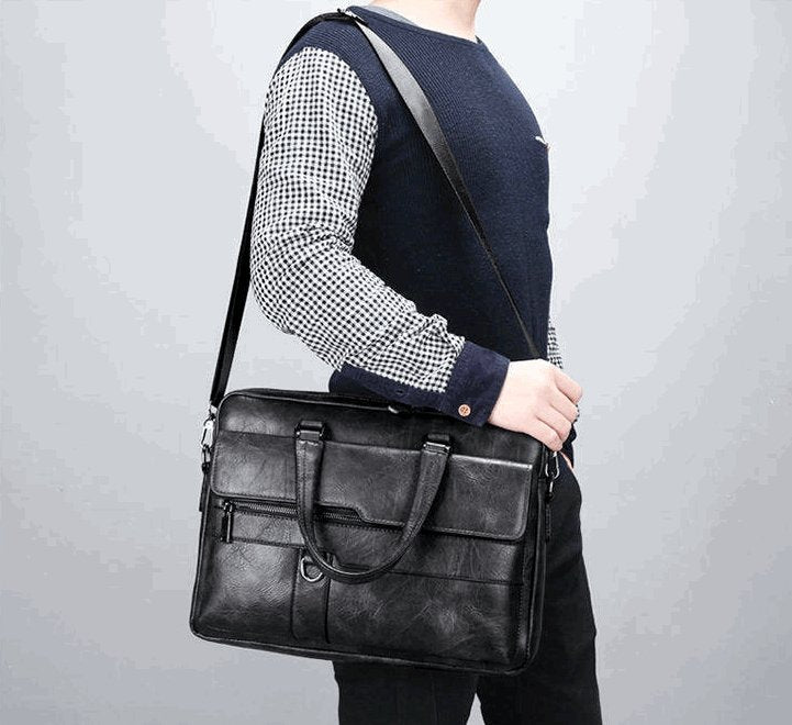 Men's Premium Business Synthetic Leather Bag - Classic Leather Bag