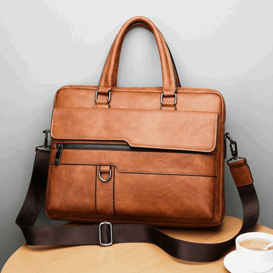 Men's Premium Business Synthetic Leather Bag - Classic Leather Bag