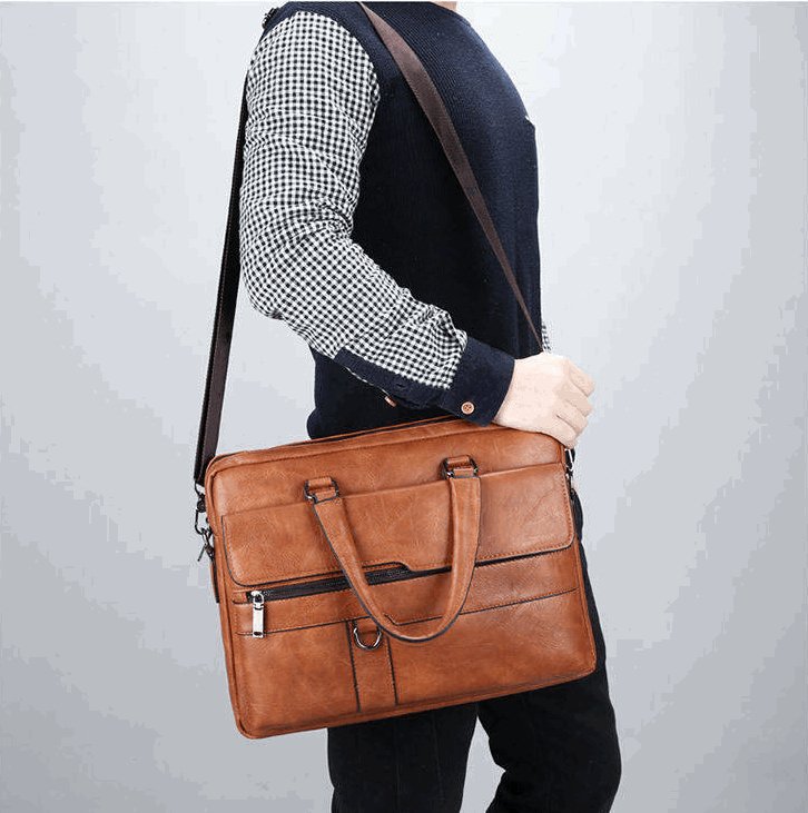 Men's Premium Business Synthetic Leather Bag - Classic Leather Bag