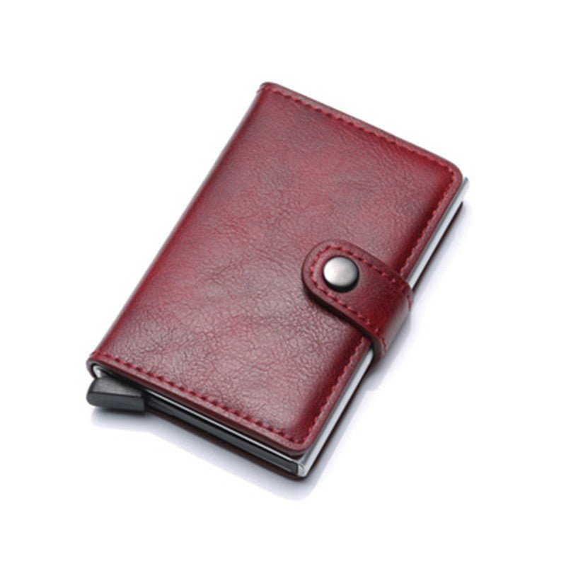Men's RFID Anti-theft Aluminum Synthetic Leather Wallet - Classic Leather Bag