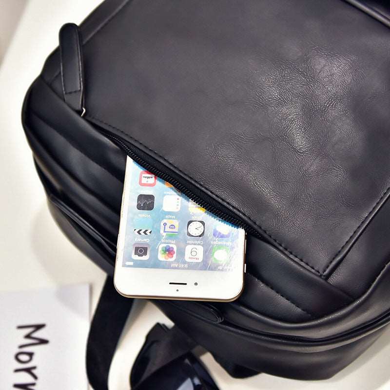 Retro Leather Backpack - Classic Leather Bag