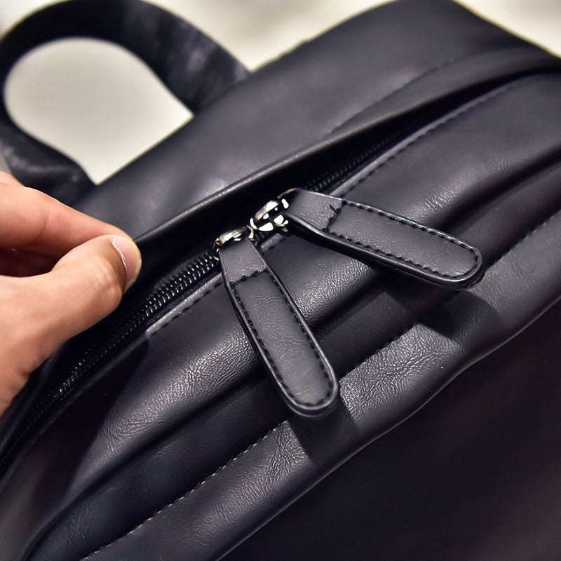 Retro Leather Backpack - Classic Leather Bag