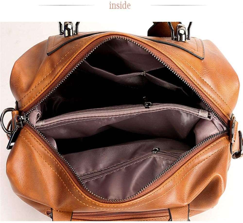 Vintage Medium Double Handle Tote Bag - Classic Leather Bag