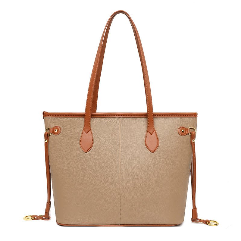 Women's Cowhide Leather Commuter Tote Bag - Classic Leather Bag
