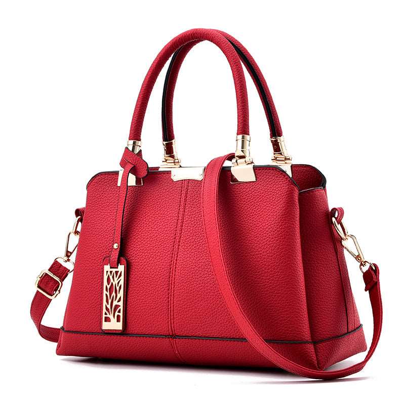 Women's Dual-Use Crossbody Handbag - Classic Leather Bag