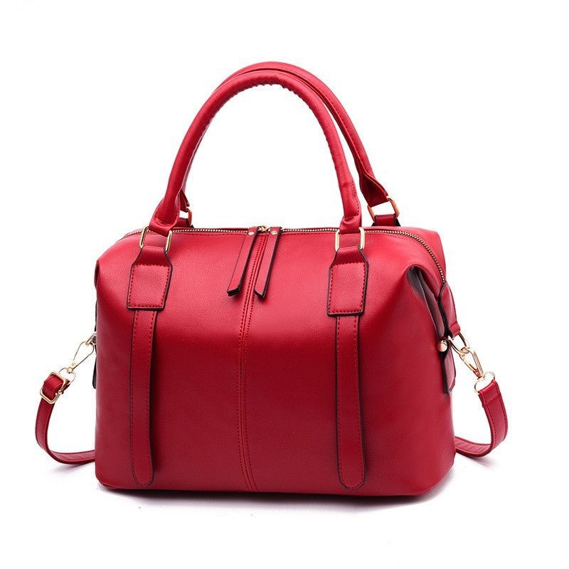 Women's Large Leather Vintage Handbag - Classic Leather Bag