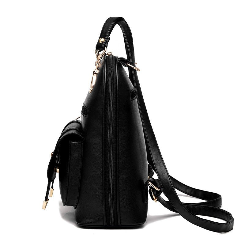 Women's Leather Dual-Use Backpack - Classic Leather Bag