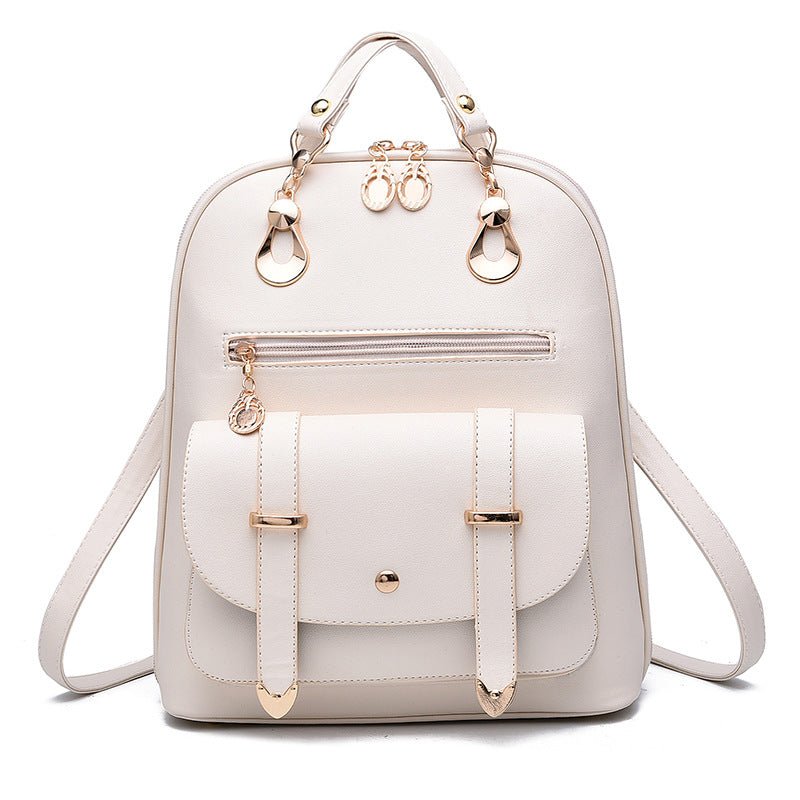 Women's Leather Dual-Use Backpack - Classic Leather Bag