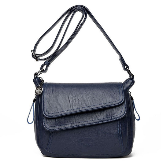 Women's Leather Messenger Shoulder Crossbody Bag - Classic Leather Bag