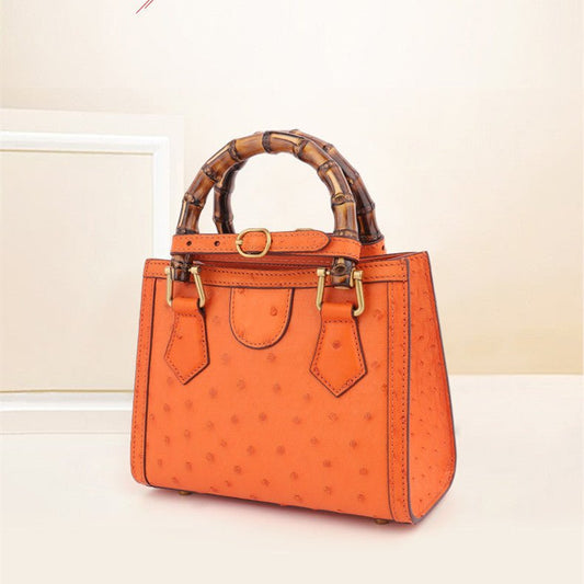 Women's Luxury Fashion Leather Hand Tote Bag - Classic Leather Bag