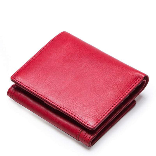 Women's Luxury Genuine Leather Short Wallet - Classic Leather Bag