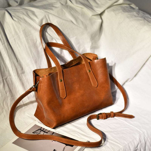 Women's Luxury Leather Shoulder Bag - Classic Leather Bag