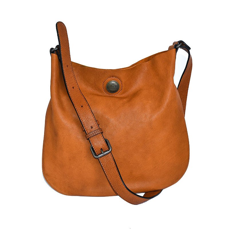Women's Luxury Retro Leather One Shoulder Messenger Bag - Classic Leather Bag