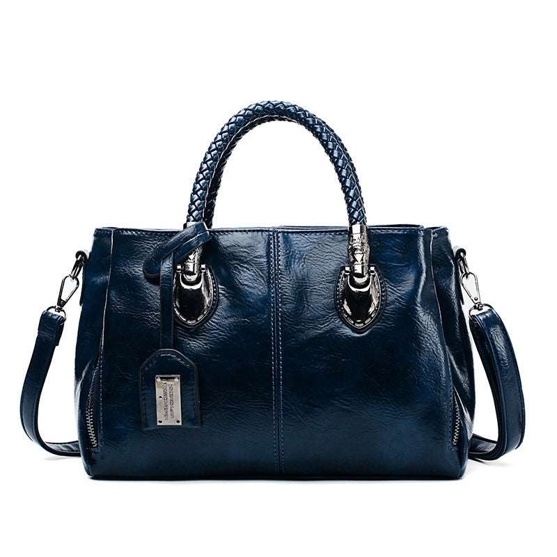 Women's Vintage Leather Handbag - Classic Leather Bag