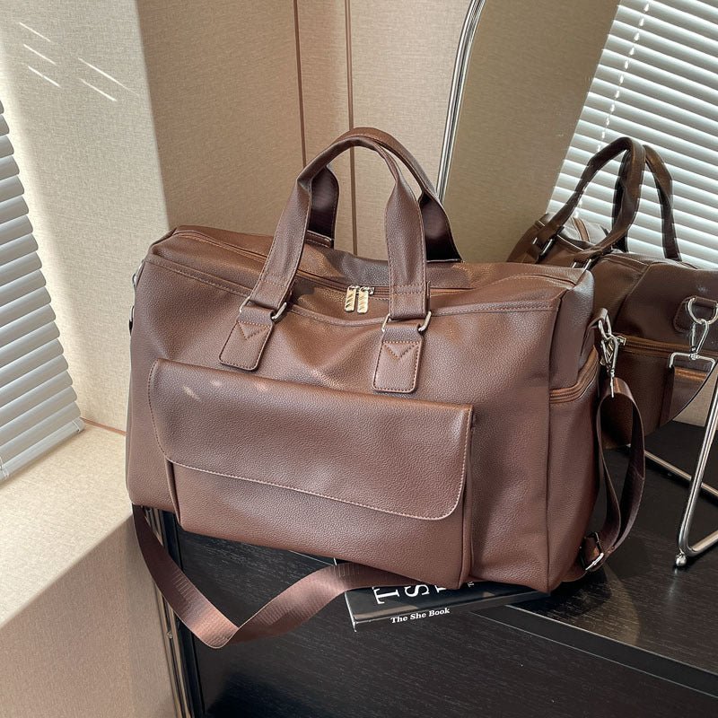 Large Capacity Fashionable Travel Bag - Classic Leather Bag