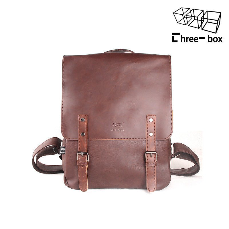 Large Capacity Synthetic Leather Backpack - Classic Leather Bag