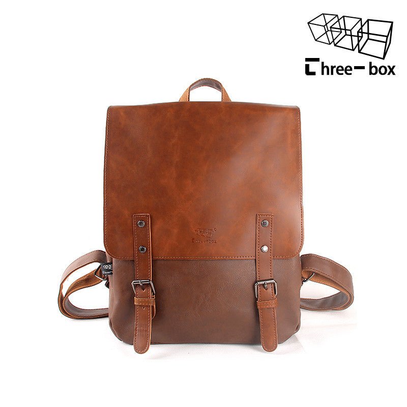 Large Capacity Synthetic Leather Backpack - Classic Leather Bag