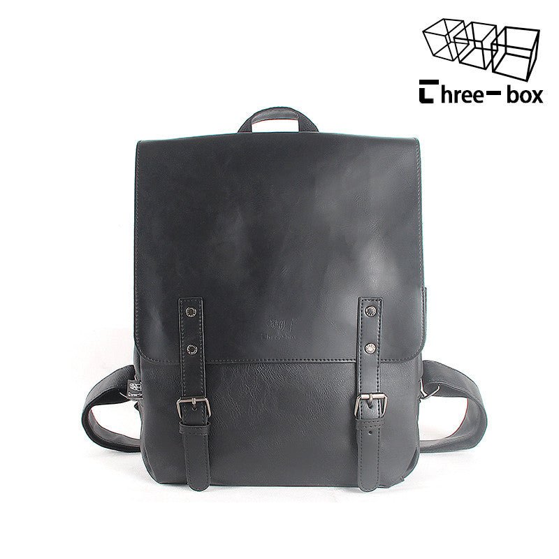 Large Capacity Synthetic Leather Backpack - Classic Leather Bag