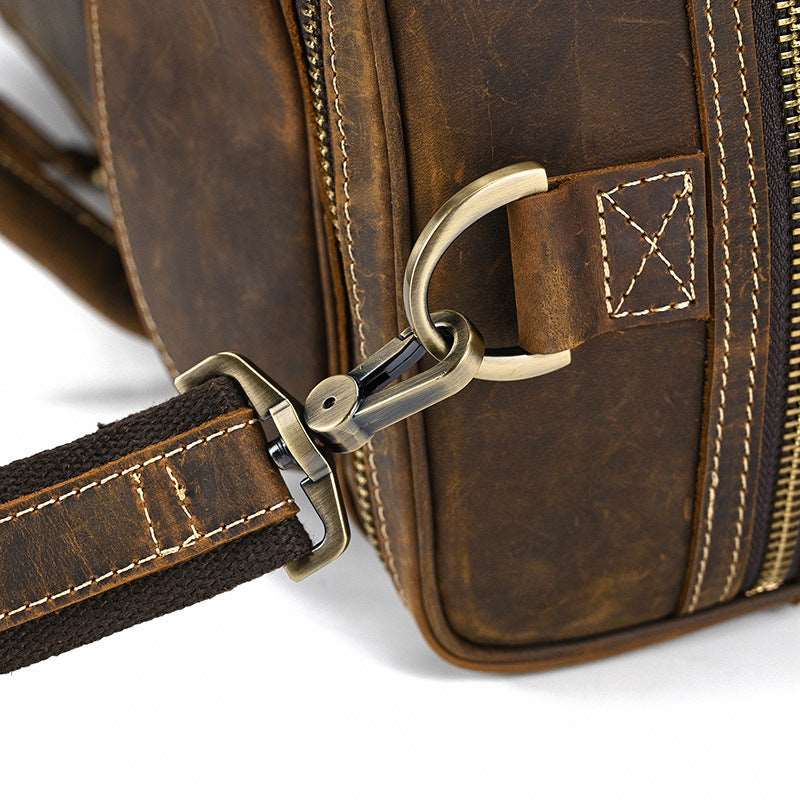 Luxury Large Capacity Retro Leather Travel Bag - Classic Leather Bag