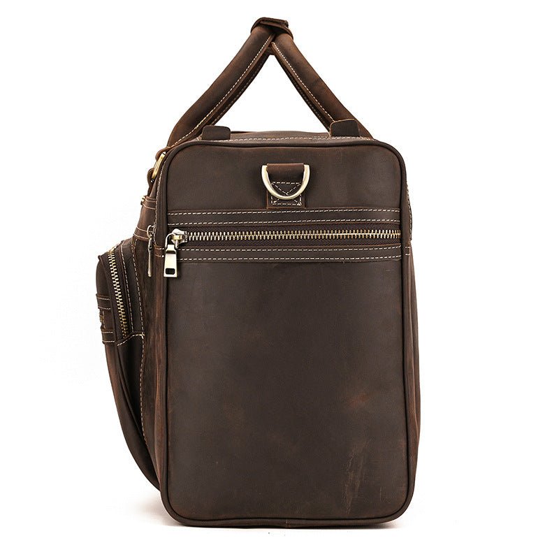 Luxury Large Capacity Retro Leather Travel Bag - Classic Leather Bag