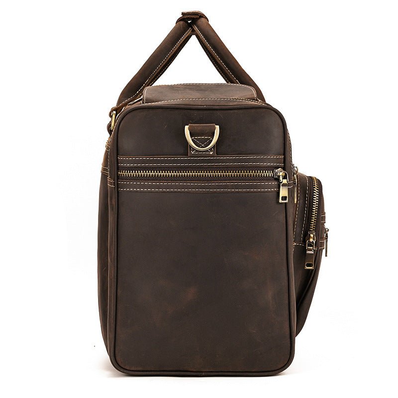 Luxury Large Capacity Retro Leather Travel Bag - Classic Leather Bag